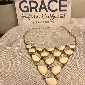 Cream color Bib Necklace